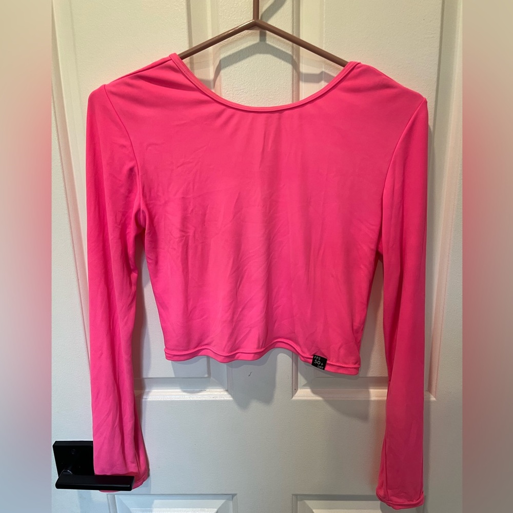 Pink Long Sleeve Women's Top Rashguard Barbiecore